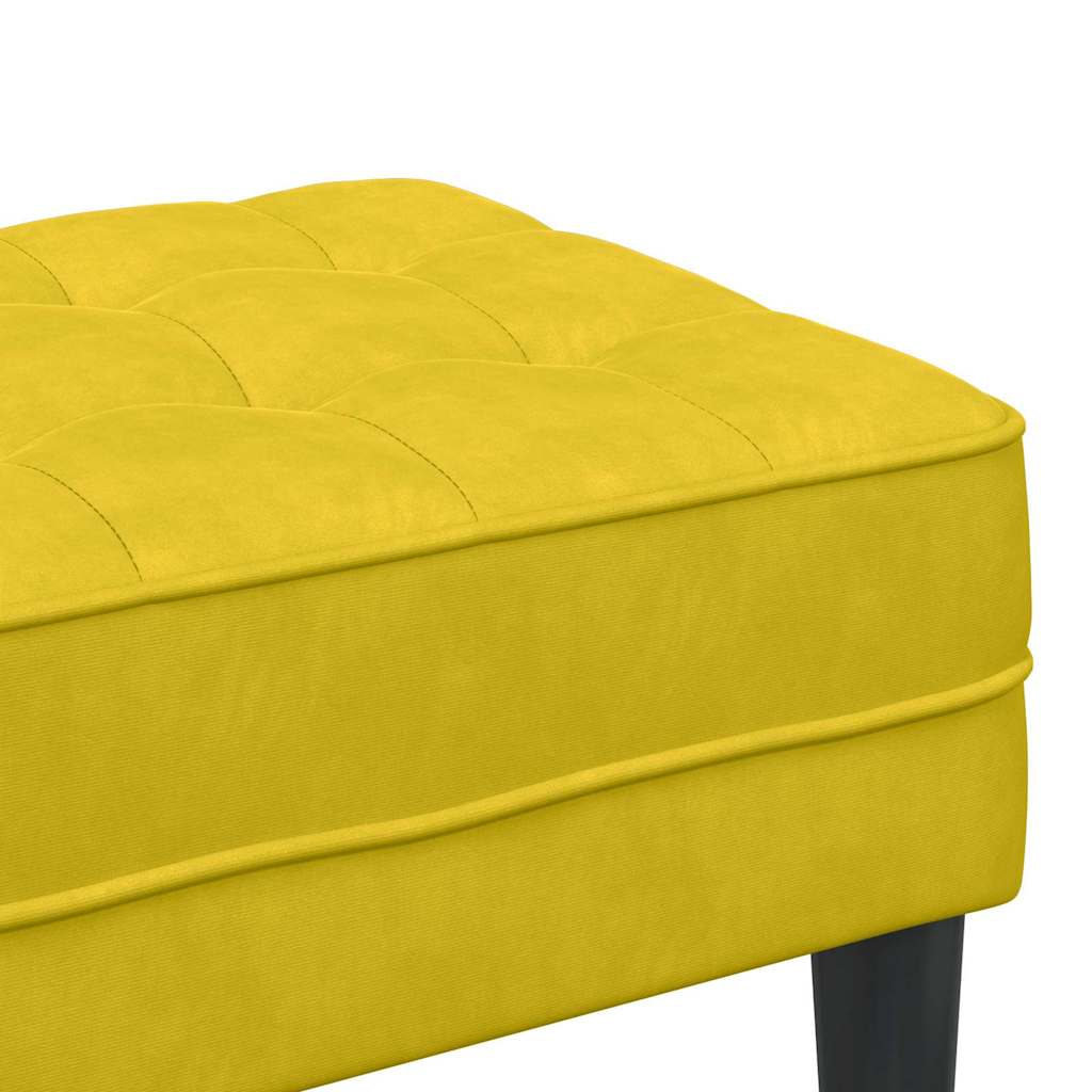 bænk Gul 113 x 57 x 39 cm Fløjl