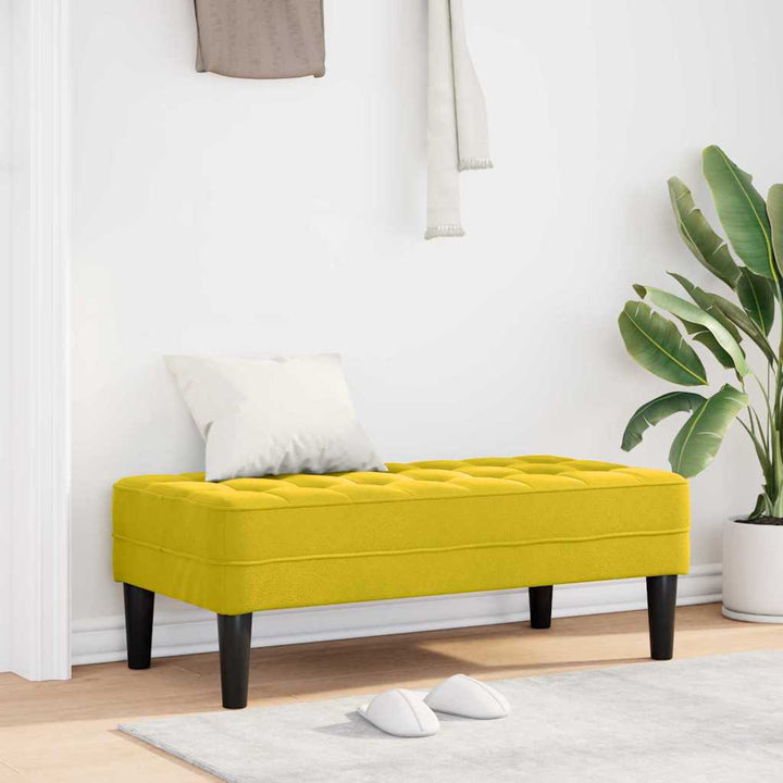 bænk Gul 113 x 57 x 39 cm Fløjl