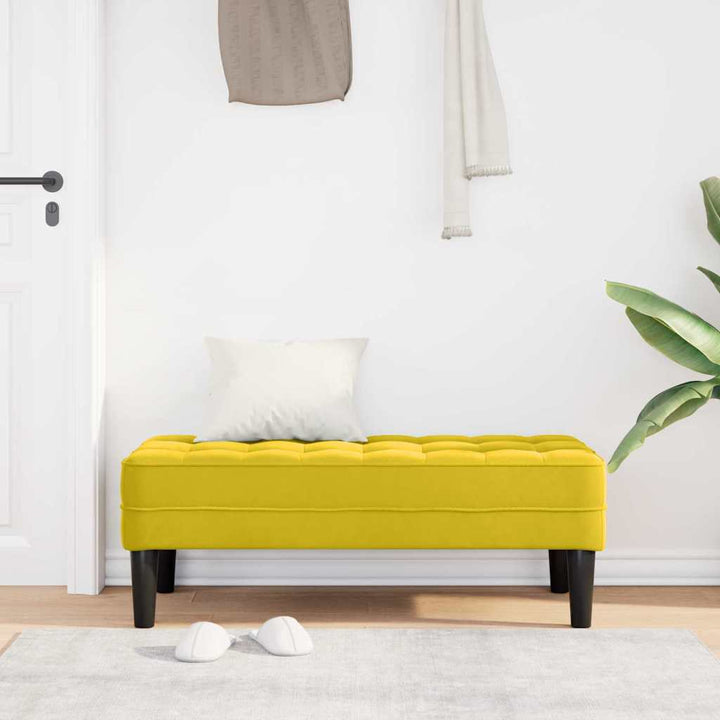 bænk Gul 113 x 57 x 39 cm Fløjl