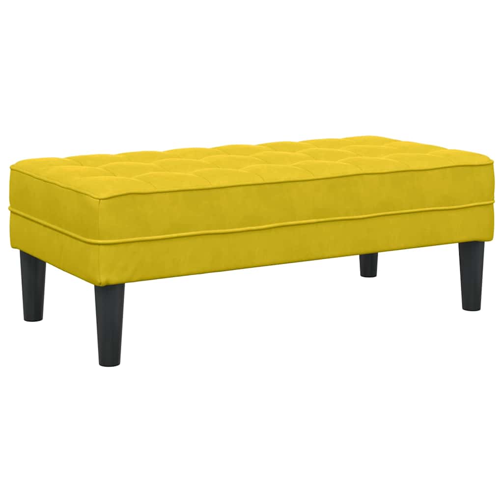 bænk Gul 113 x 57 x 39 cm Fløjl