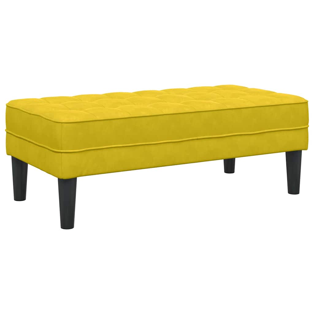 bænk Gul 113 x 57 x 39 cm Fløjl