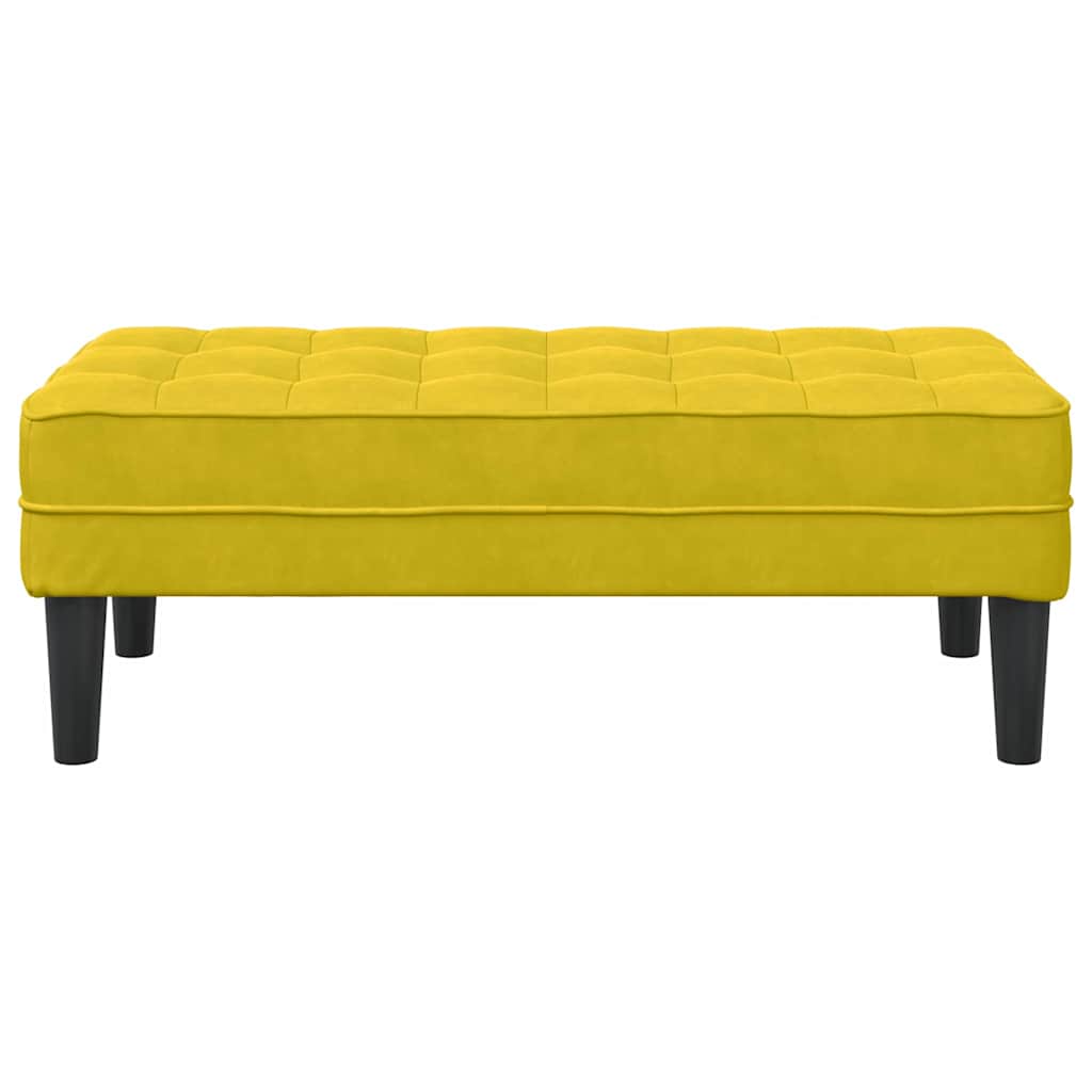 bænk Gul 113 x 57 x 39 cm Fløjl