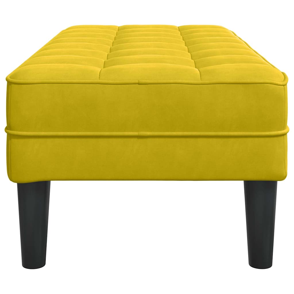 bænk Gul 113 x 57 x 39 cm Fløjl