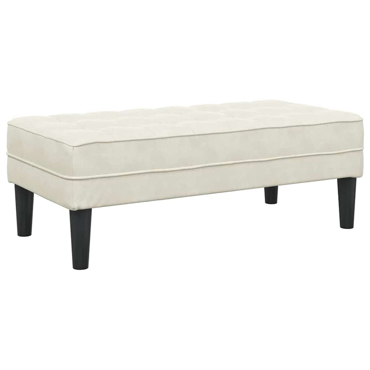 bænk Creme 113 x 57 x 39 cm Fløjl