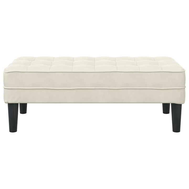 bænk Creme 113 x 57 x 39 cm Fløjl