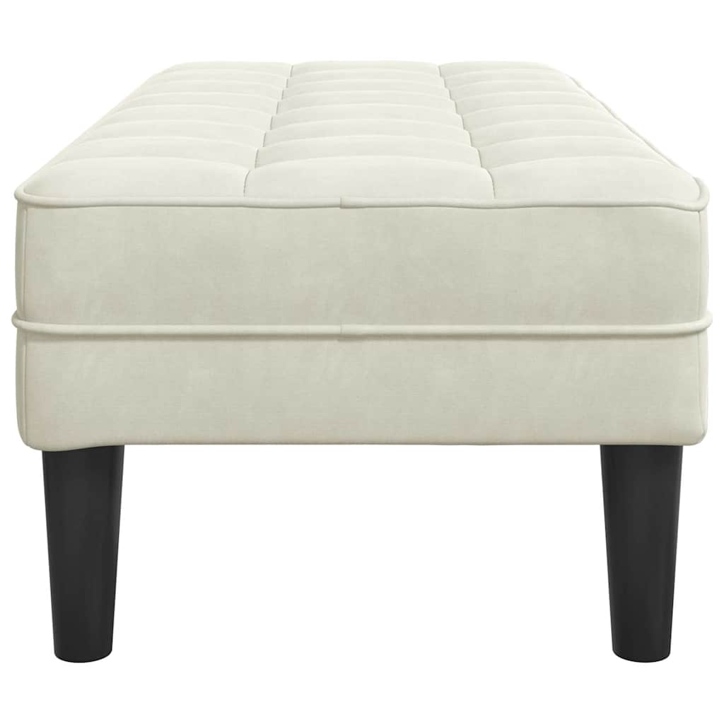 bænk Creme 113 x 57 x 39 cm Fløjl