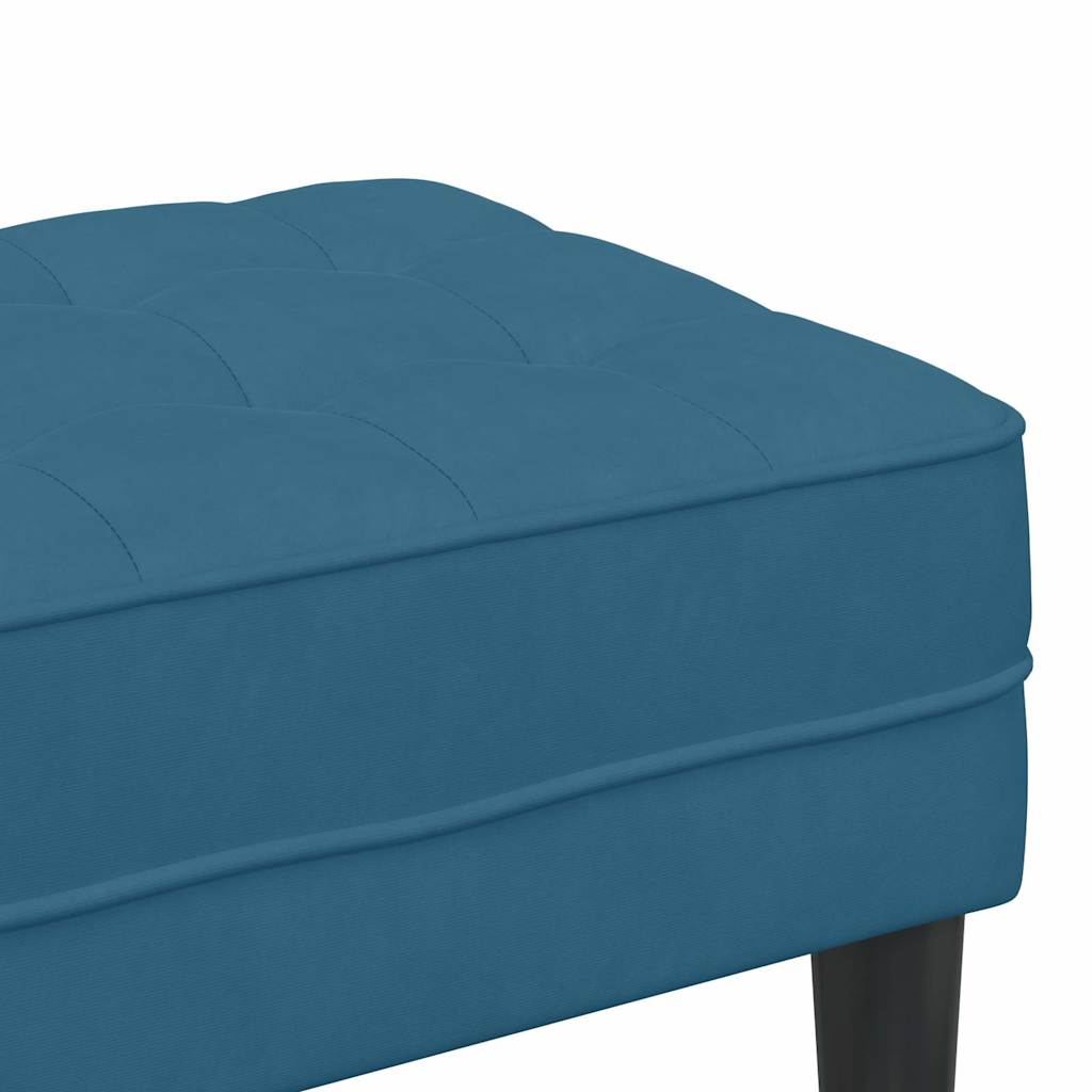 bænk Blå 113 x 57 x 39 cm Fløjl