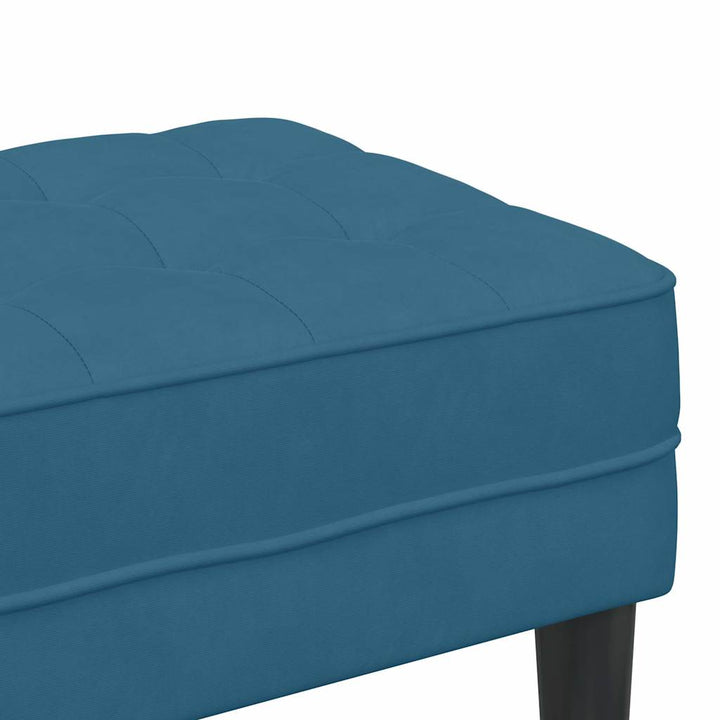 bænk Blå 113 x 57 x 39 cm Fløjl