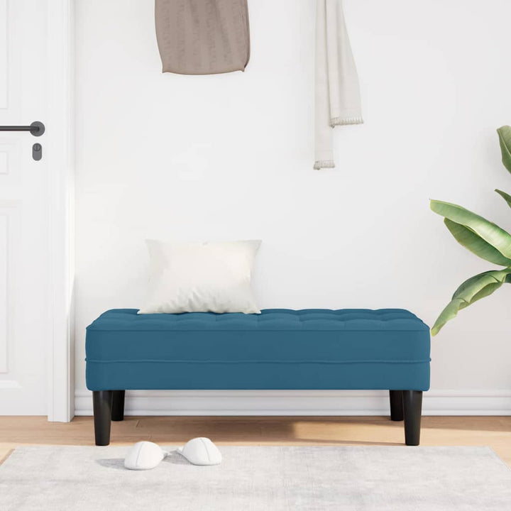 bænk Blå 113 x 57 x 39 cm Fløjl