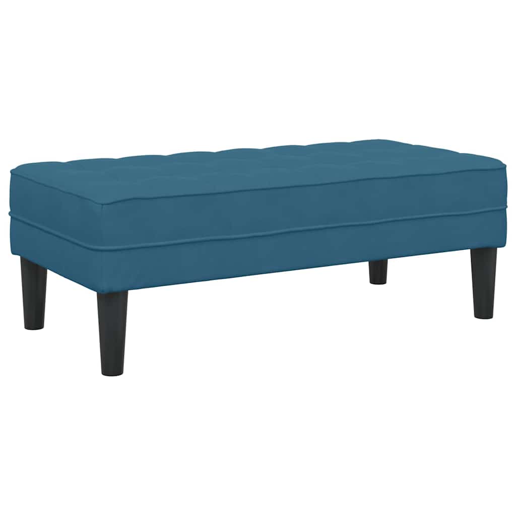bænk Blå 113 x 57 x 39 cm Fløjl
