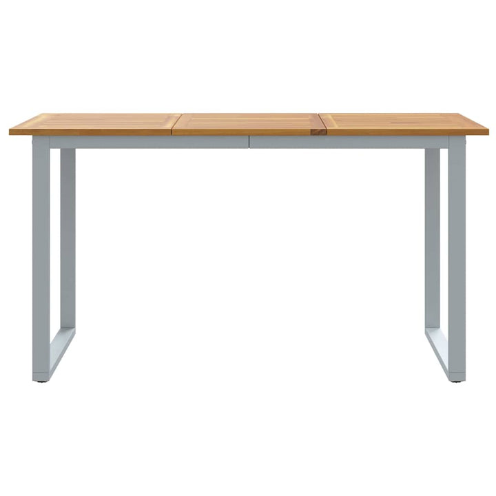 Have Spisebord Grå 140 x 80 x 75 cm Stål og solid akacietræ