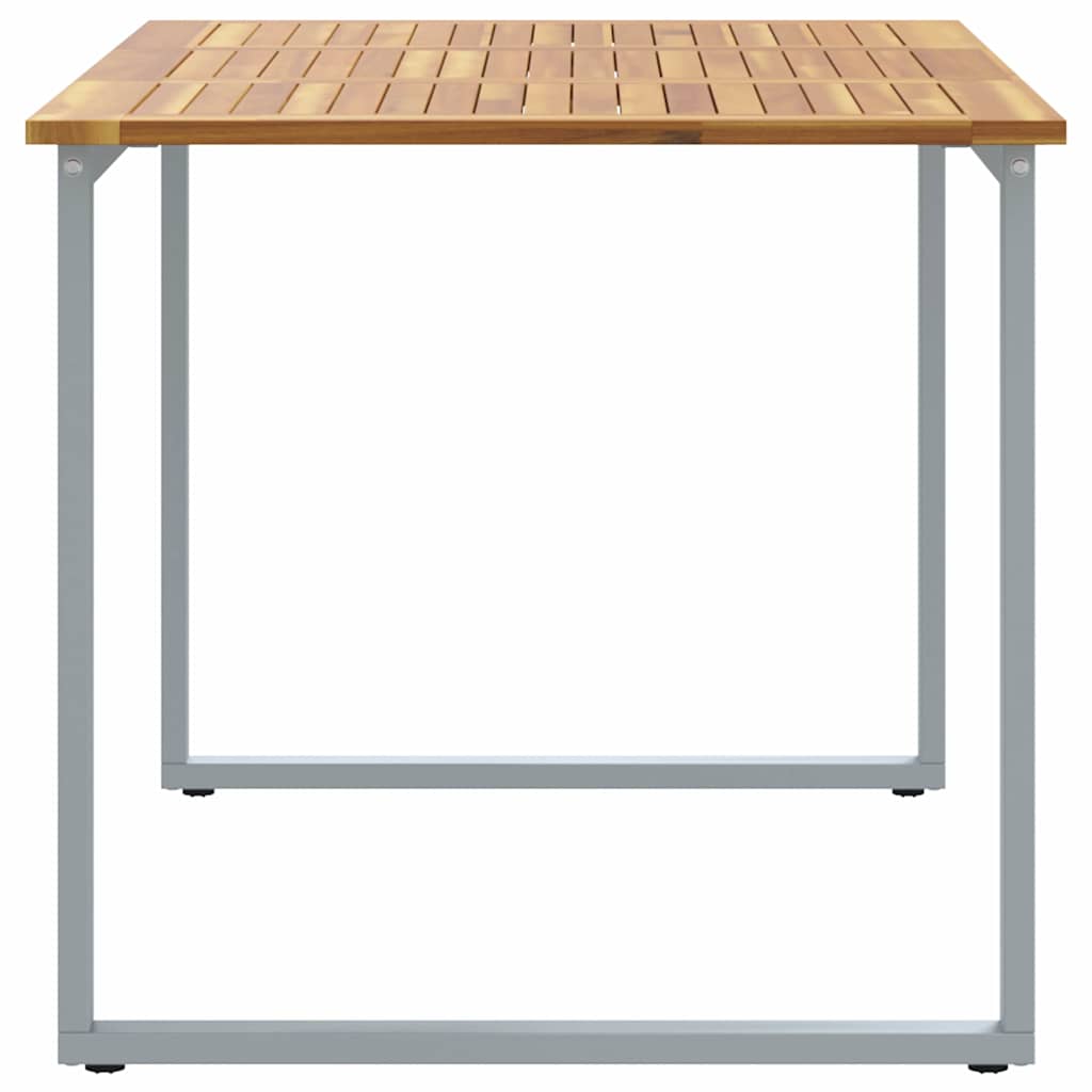 Have Spisebord Grå 140 x 80 x 75 cm Stål og solid akacietræ