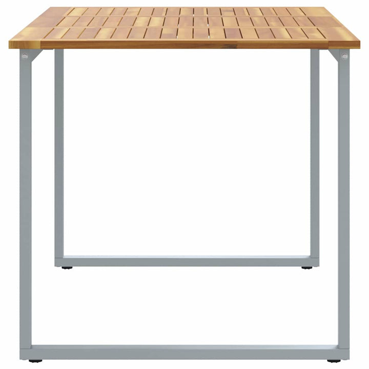 Have Spisebord Grå 140 x 80 x 75 cm Stål og solid akacietræ
