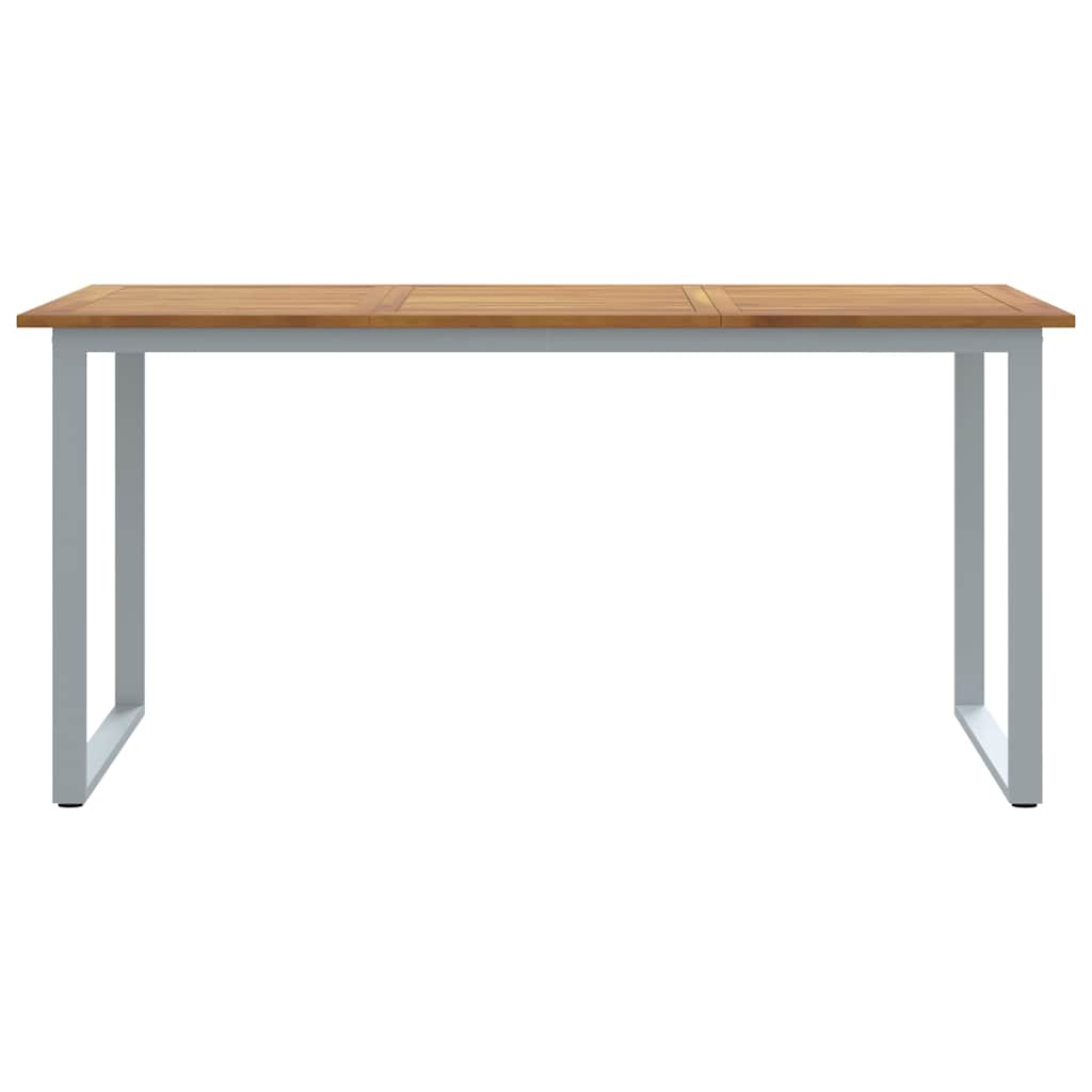 Have Spisebord Grå 160 x 80 x 75 cm Stål og solid akacietræ