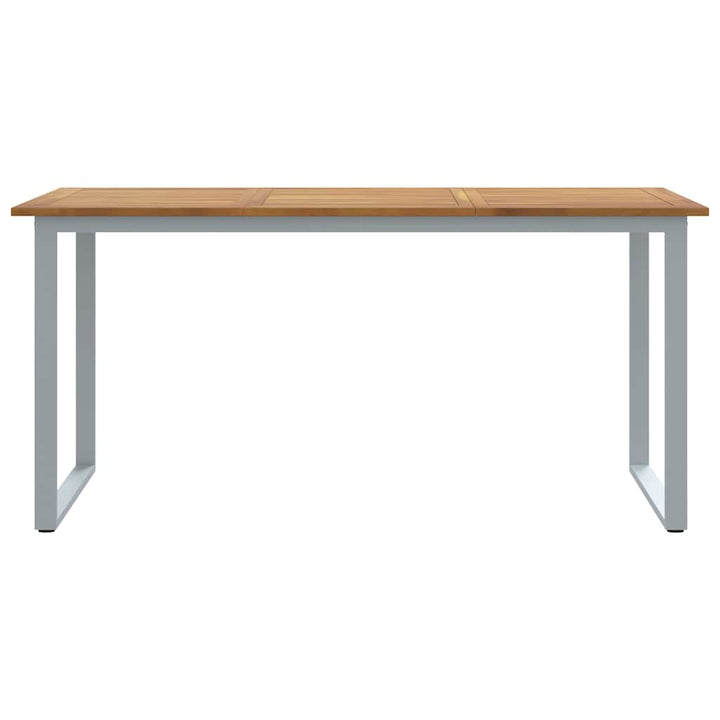 Have Spisebord Grå 160 x 80 x 75 cm Stål og solid akacietræ