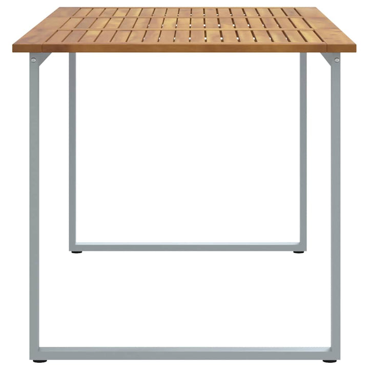 Have Spisebord Grå 160 x 80 x 75 cm Stål og solid akacietræ