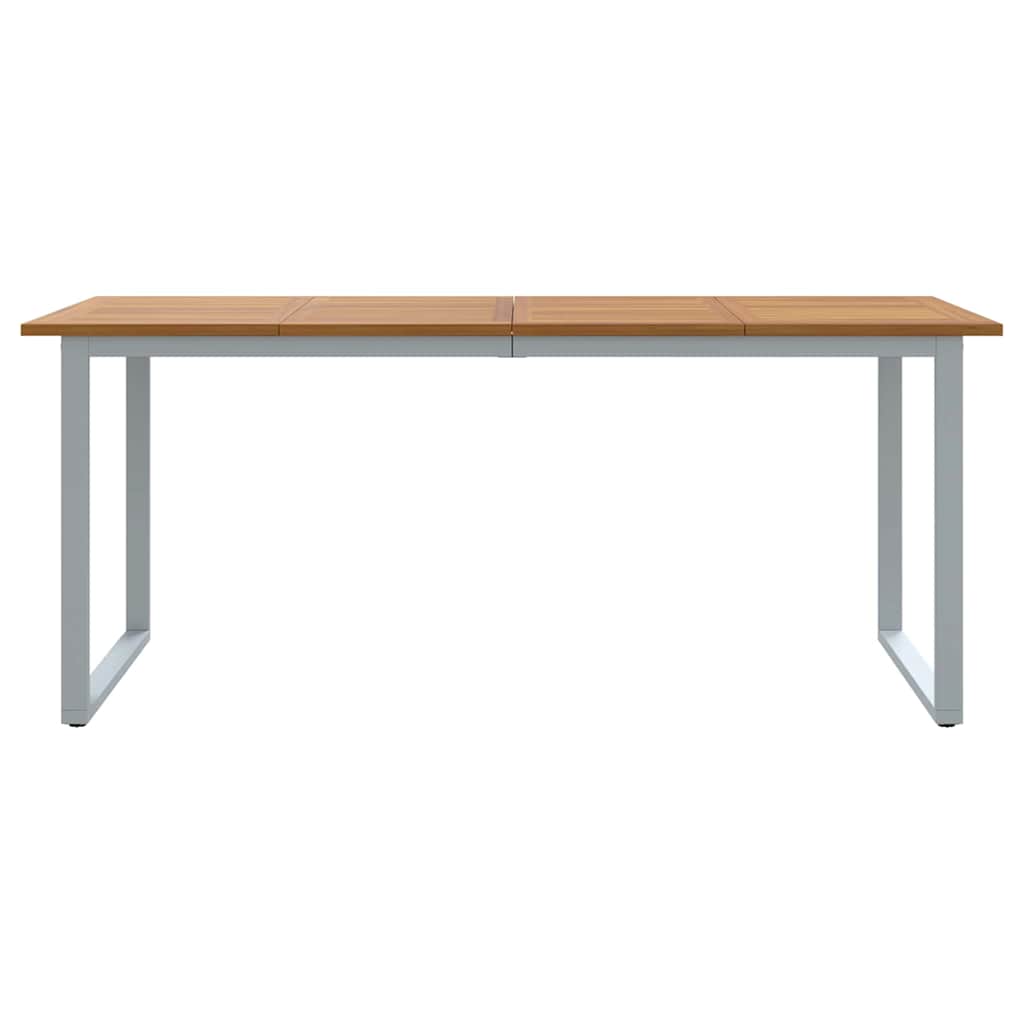 Have Spisebord Grå 180 x 90 x 75 cm Stål og solid akacietræ
