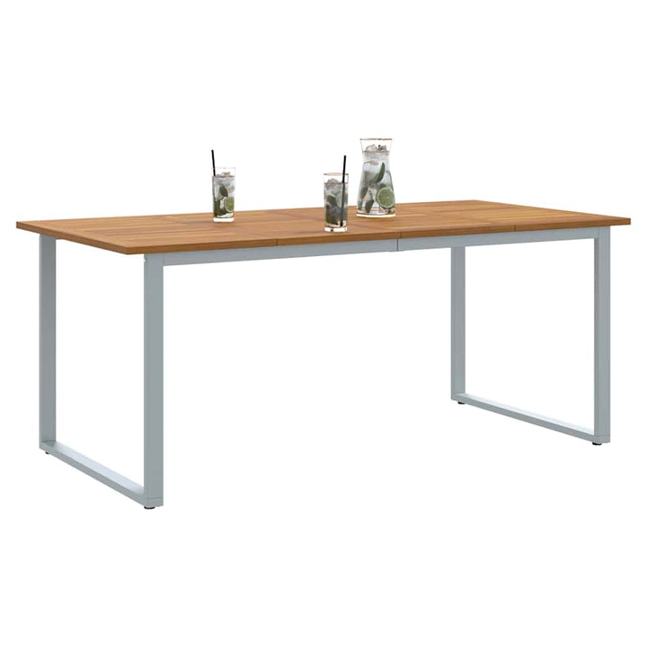 Have Spisebord Grå 180 x 90 x 75 cm Stål og solid akacietræ