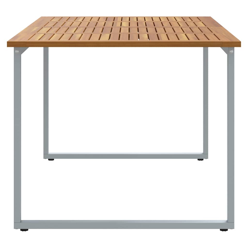 Have Spisebord Grå 180 x 90 x 75 cm Stål og solid akacietræ