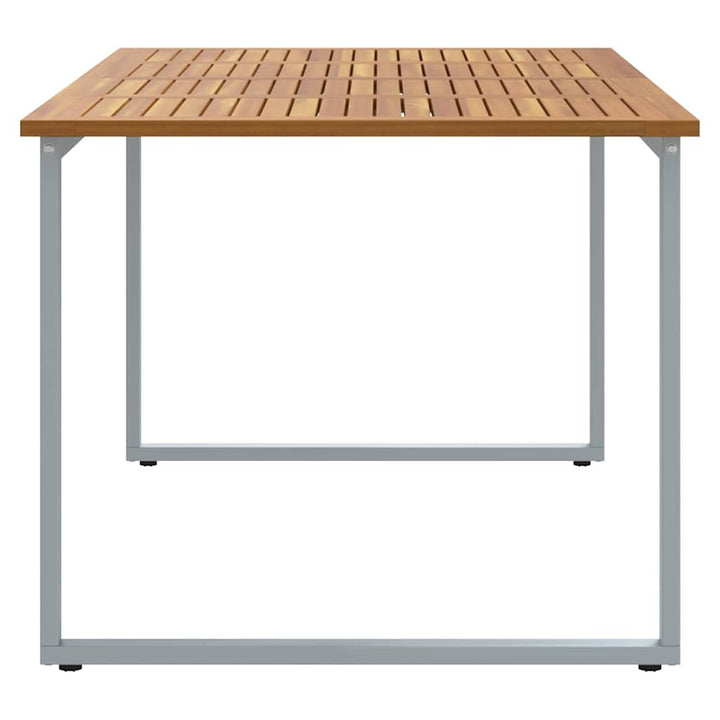 Have Spisebord Grå 180 x 90 x 75 cm Stål og solid akacietræ