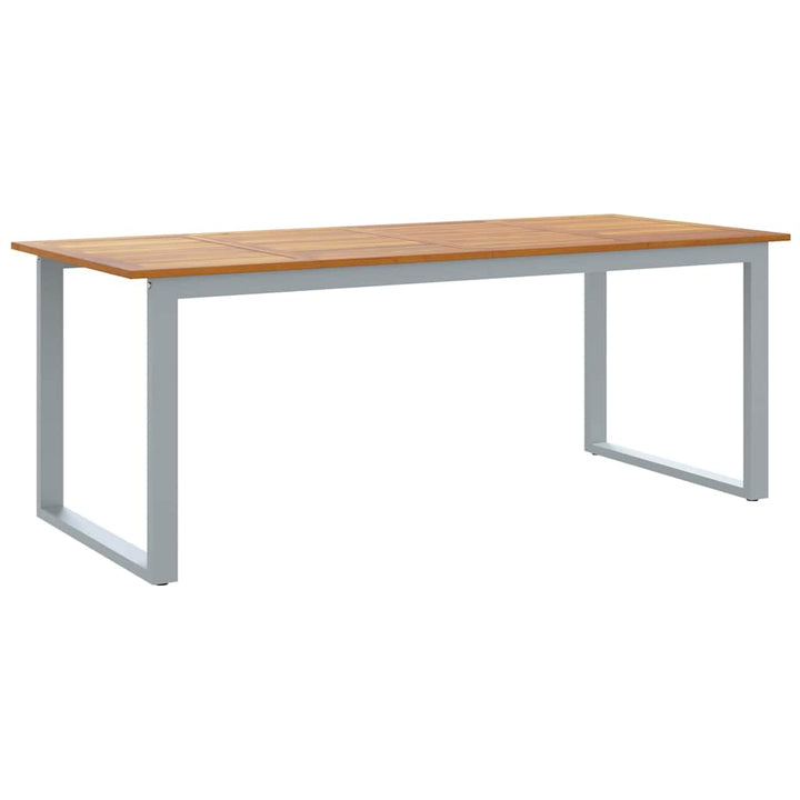 Have Spisebord Grå 200 x 90 x 75 cm Stål og solid akacietræ