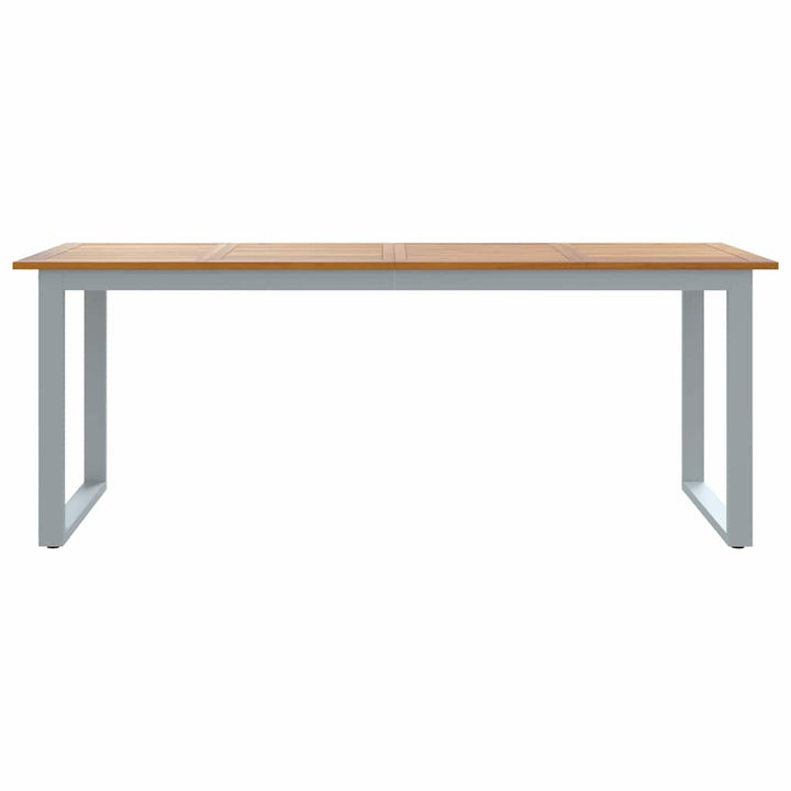 Have Spisebord Grå 200 x 90 x 75 cm Stål og solid akacietræ