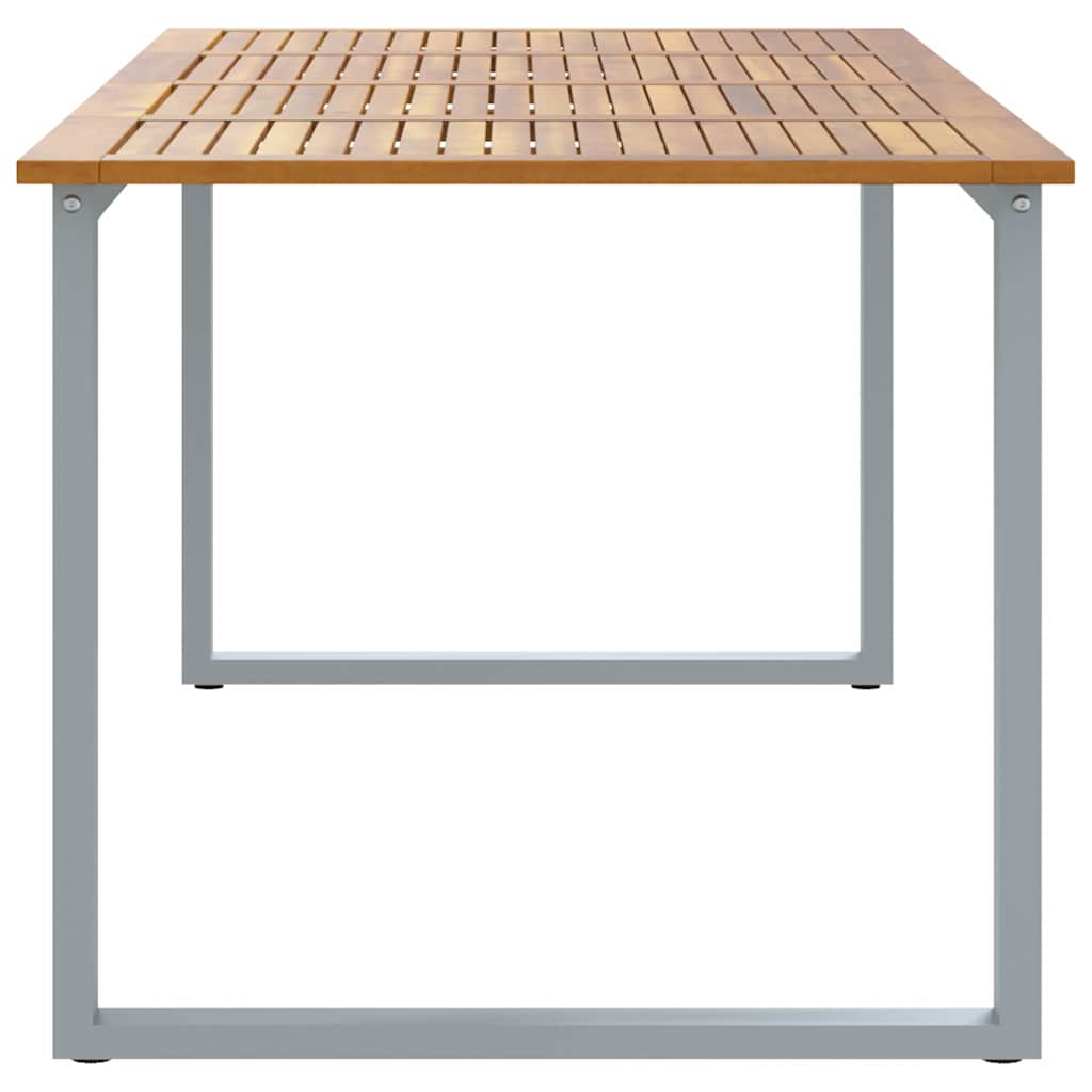 Have Spisebord Grå 200 x 90 x 75 cm Stål og solid akacietræ