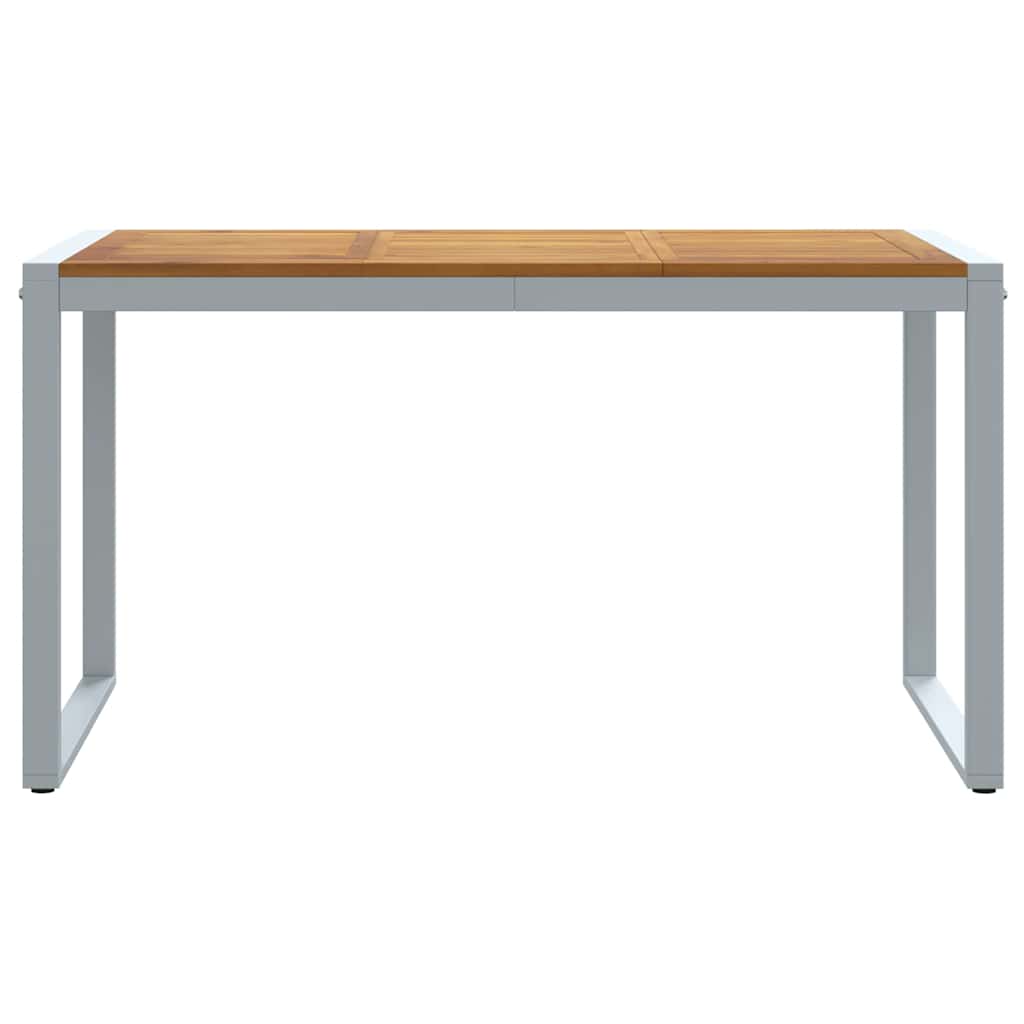 Have Spisebord Grå 140 x 80 x 75 cm Stål og solid akacietræ