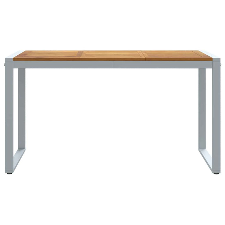 Have Spisebord Grå 140 x 80 x 75 cm Stål og solid akacietræ