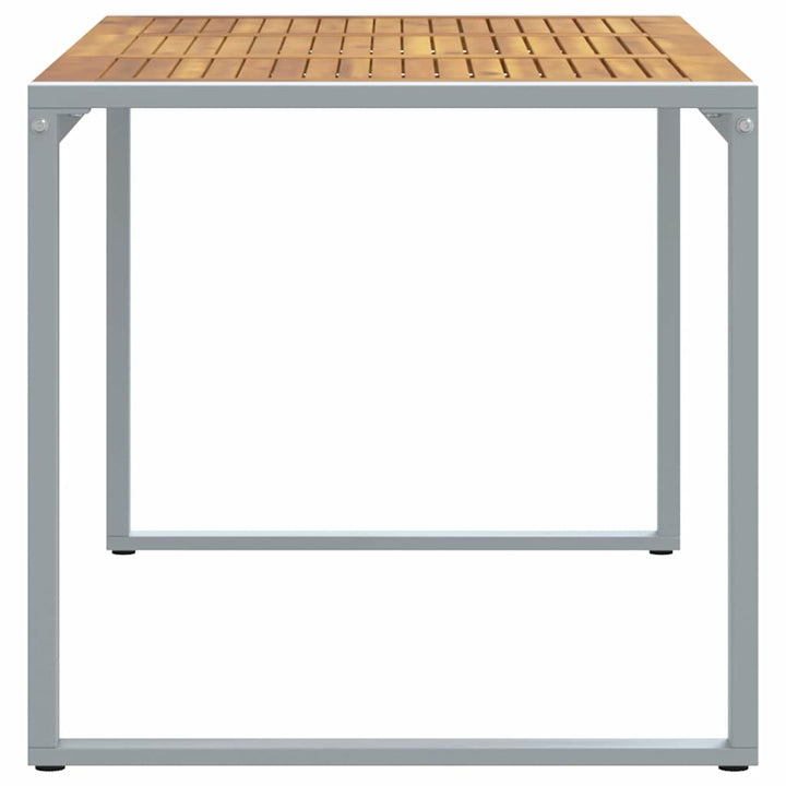 Have Spisebord Grå 140 x 80 x 75 cm Stål og solid akacietræ