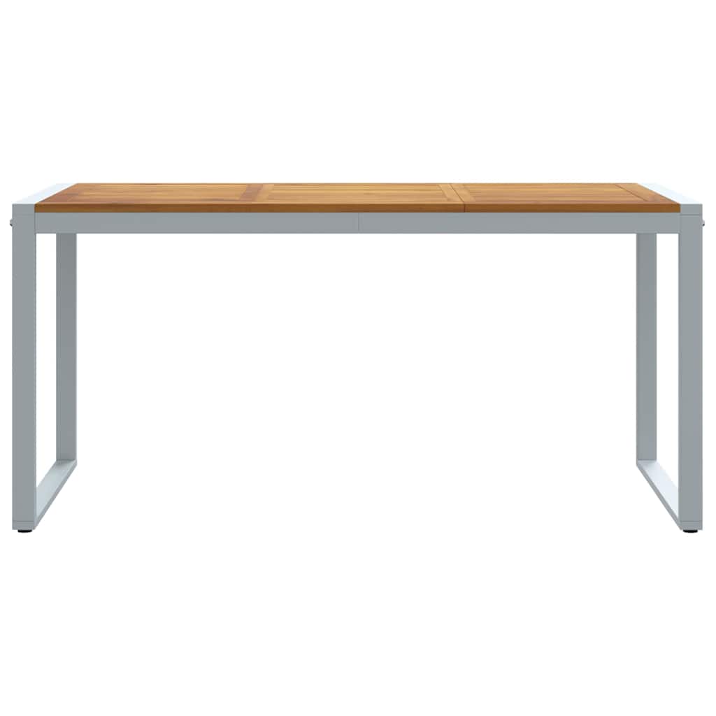 Have Spisebord Grå 160 x 80 x 75 cm Stål og solid akacietræ