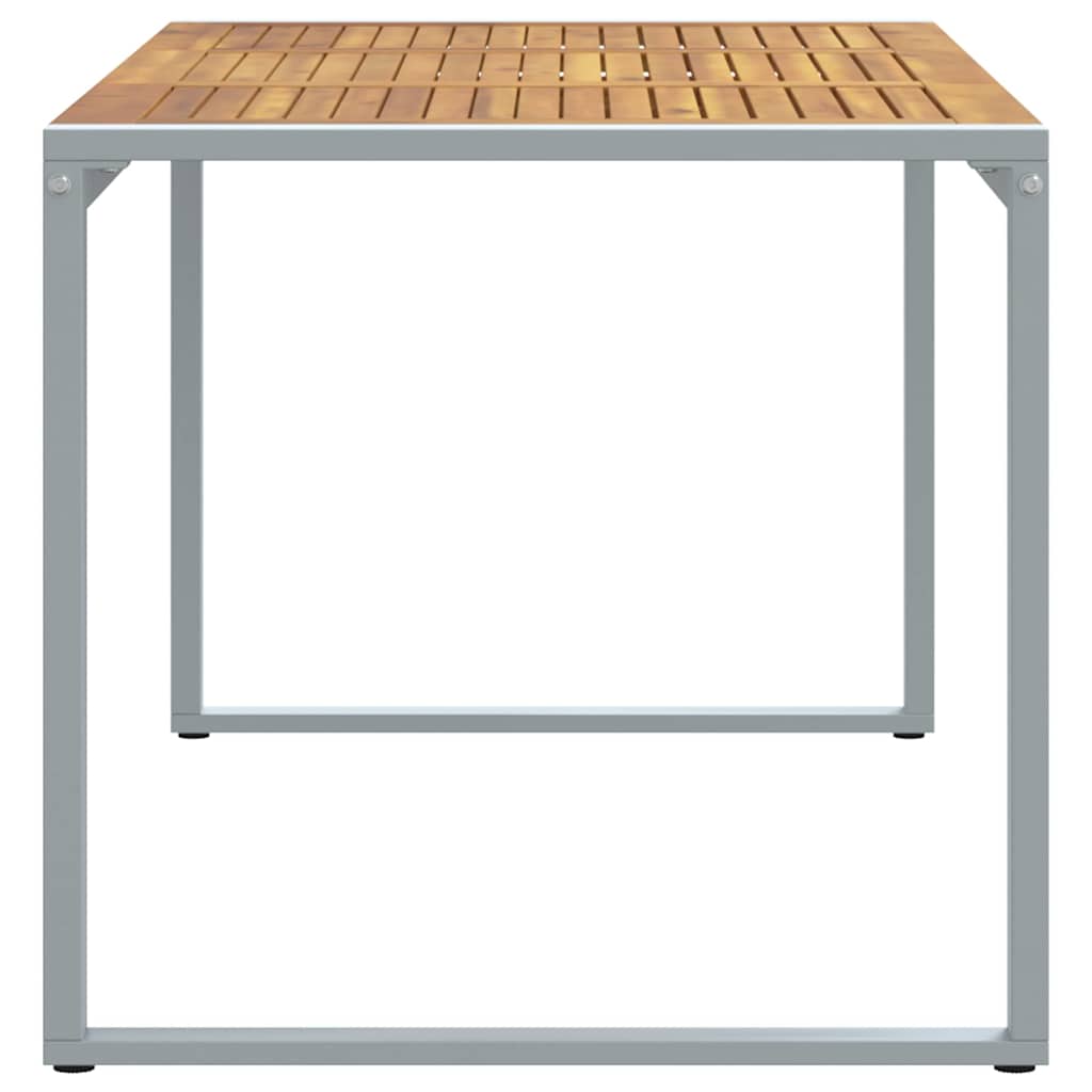 Have Spisebord Grå 160 x 80 x 75 cm Stål og solid akacietræ