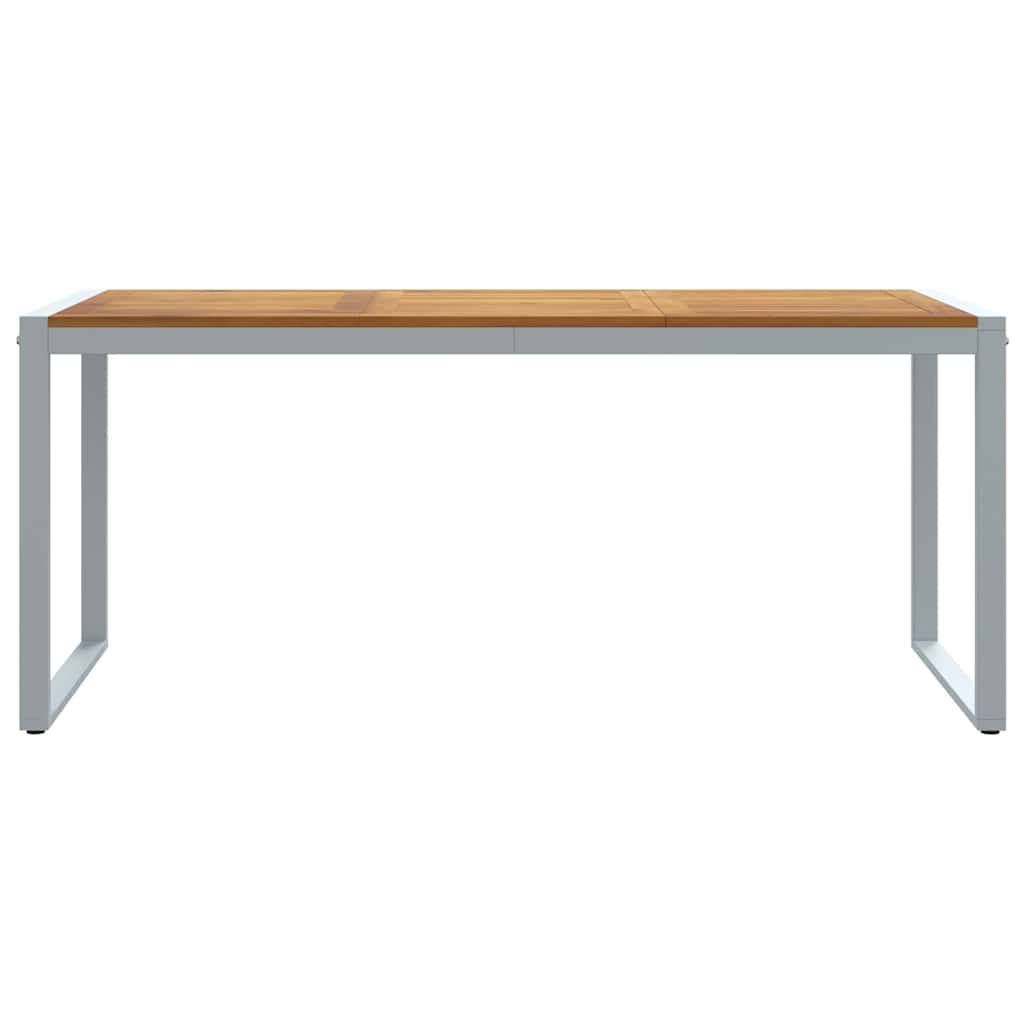 Have Spisebord Grå 180 x 90 x 75 cm Stål og solid akacietræ