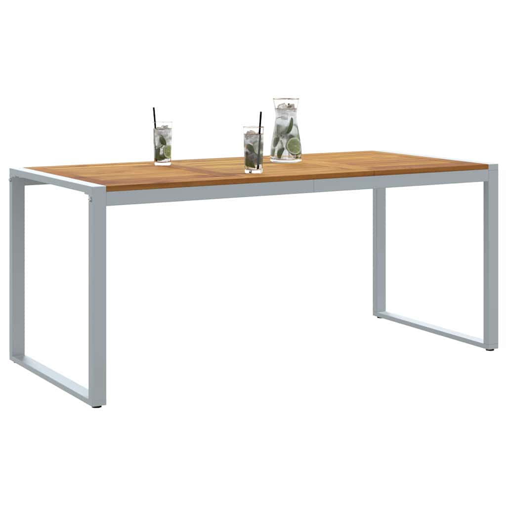 Have Spisebord Grå 180 x 90 x 75 cm Stål og solid akacietræ