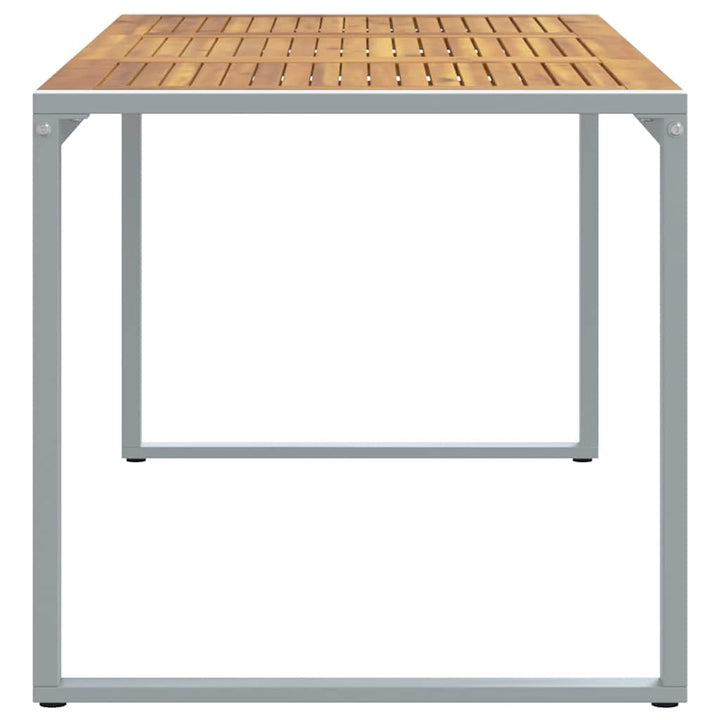 Have Spisebord Grå 180 x 90 x 75 cm Stål og solid akacietræ