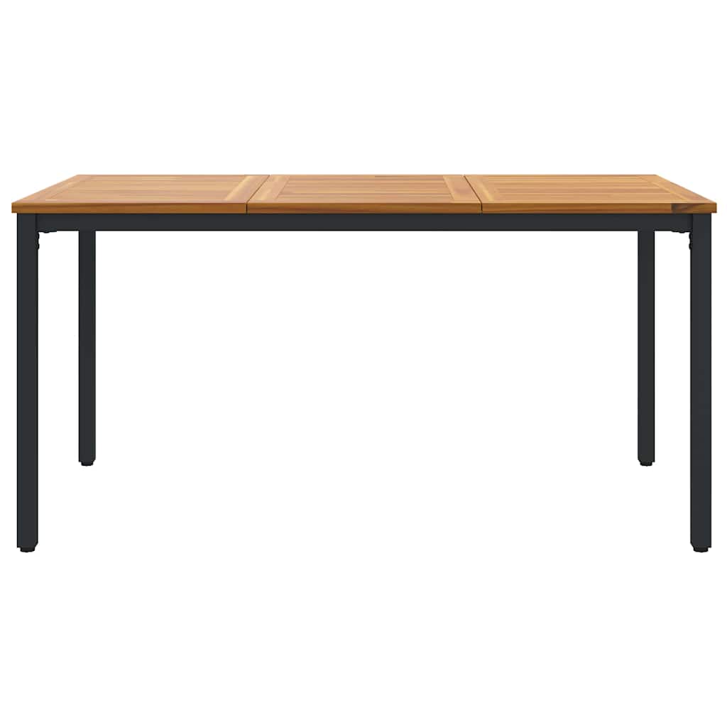 Udendørs borde Naturfarvet og sort 150 x 90 x 75 cm