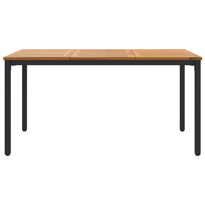 Udendørs borde Naturfarvet og sort 150 x 90 x 75 cm