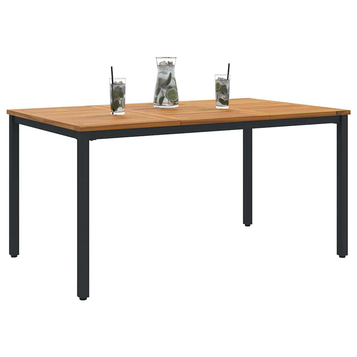 Udendørs borde Naturfarvet og sort 150 x 90 x 75 cm