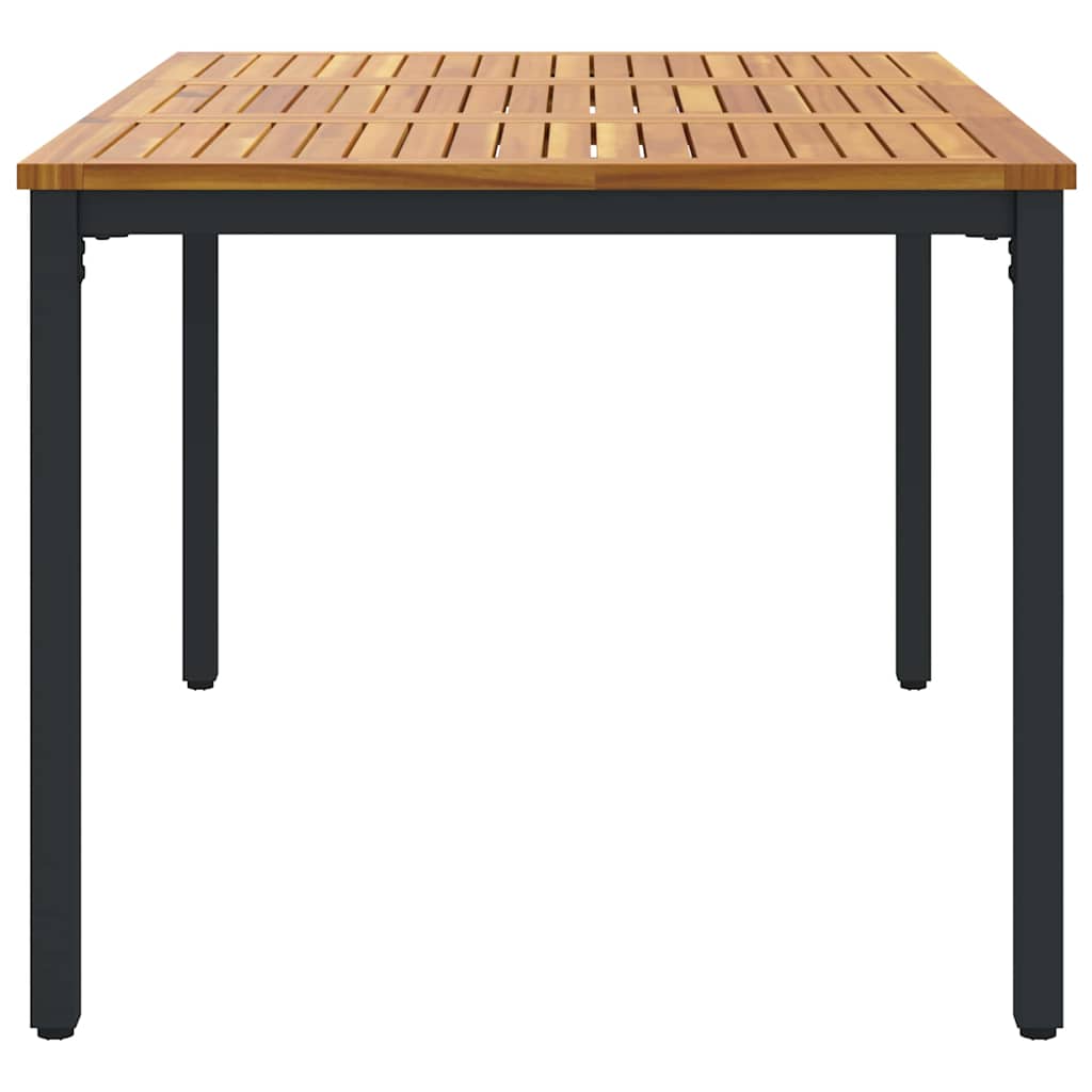 Udendørs borde Naturfarvet og sort 150 x 90 x 75 cm