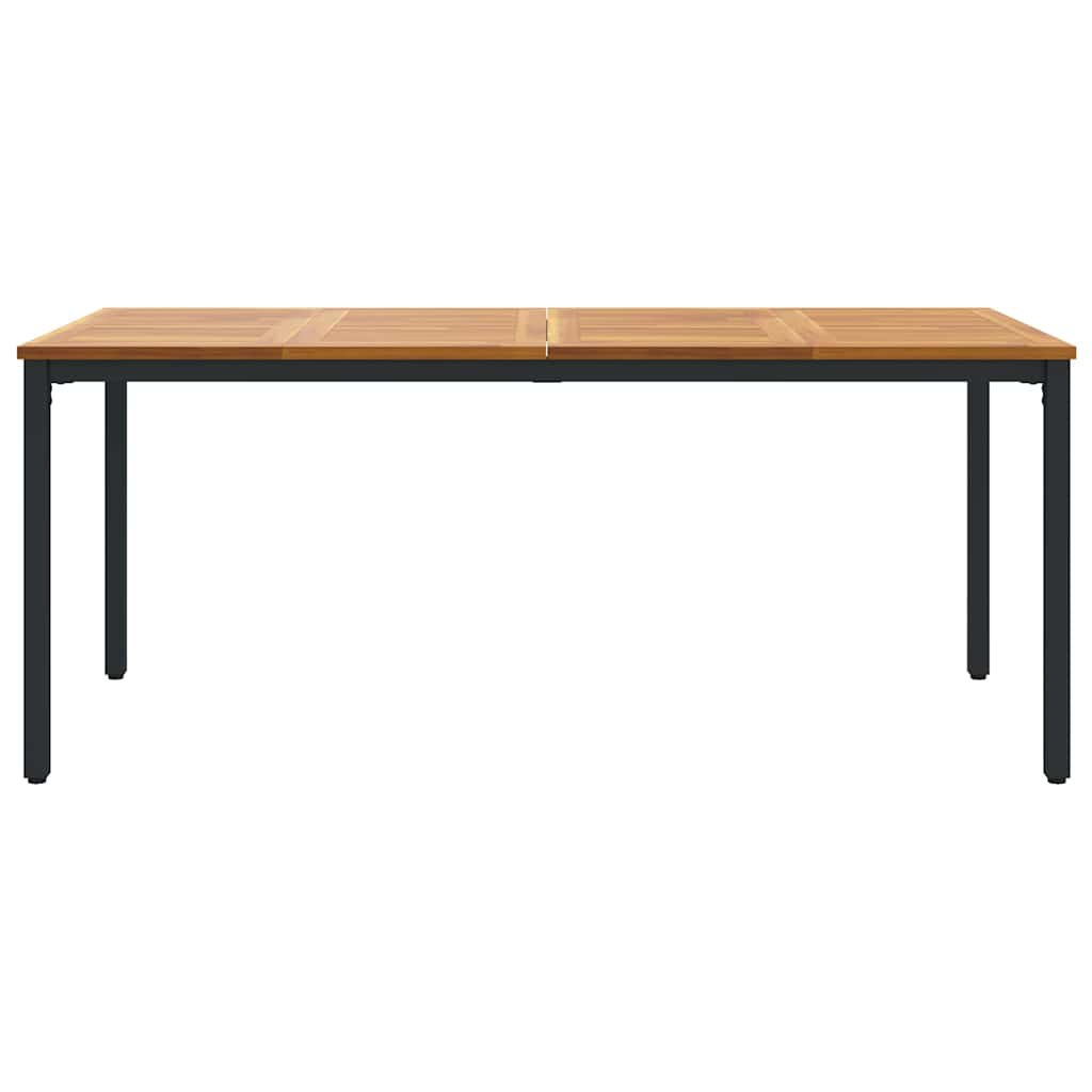 Udendørs borde Naturfarvet og sort 180 x 90 x 75 cm