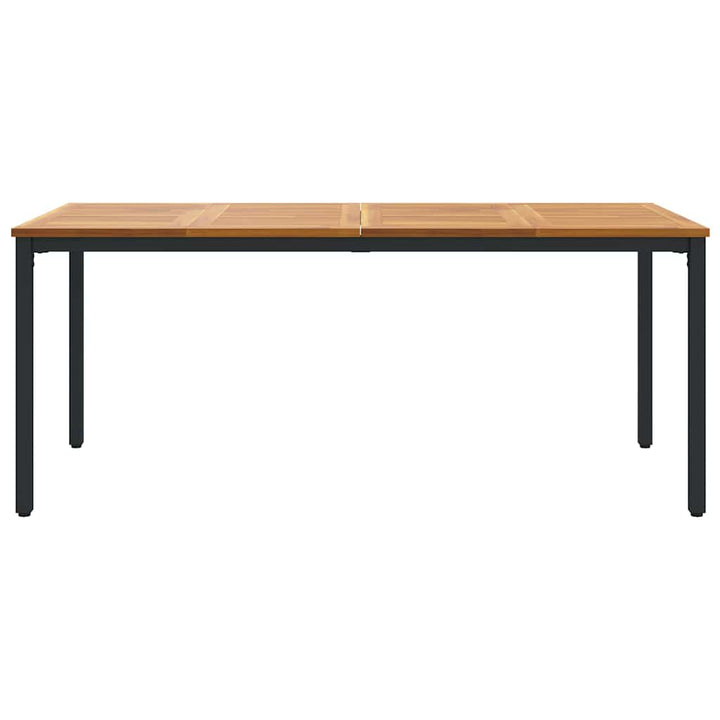 Udendørs borde Naturfarvet og sort 180 x 90 x 75 cm