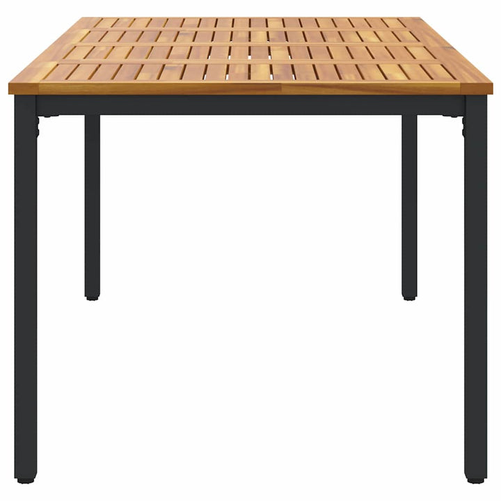 Udendørs borde Naturfarvet og sort 180 x 90 x 75 cm