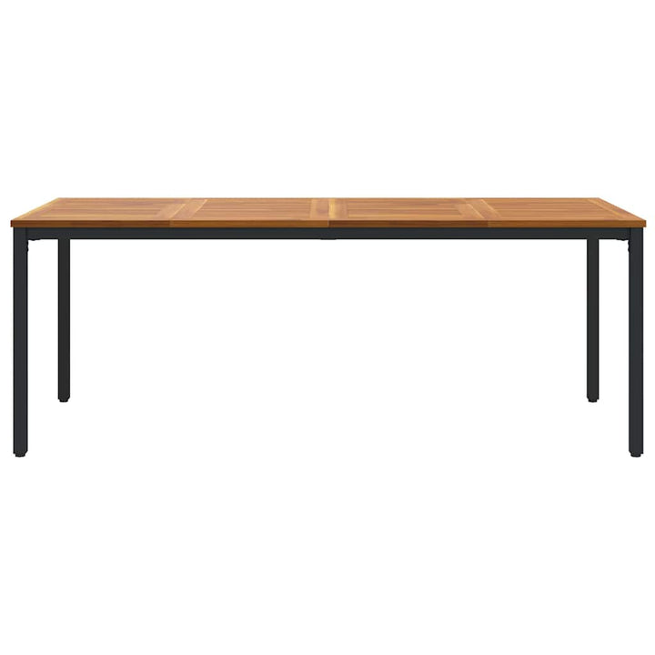 Udendørs borde Naturfarvet og sort 200 x 90 x 75 cm