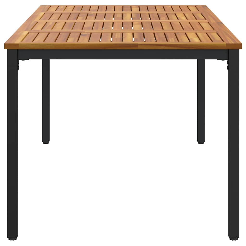 Udendørs borde Naturfarvet og sort 200 x 90 x 75 cm