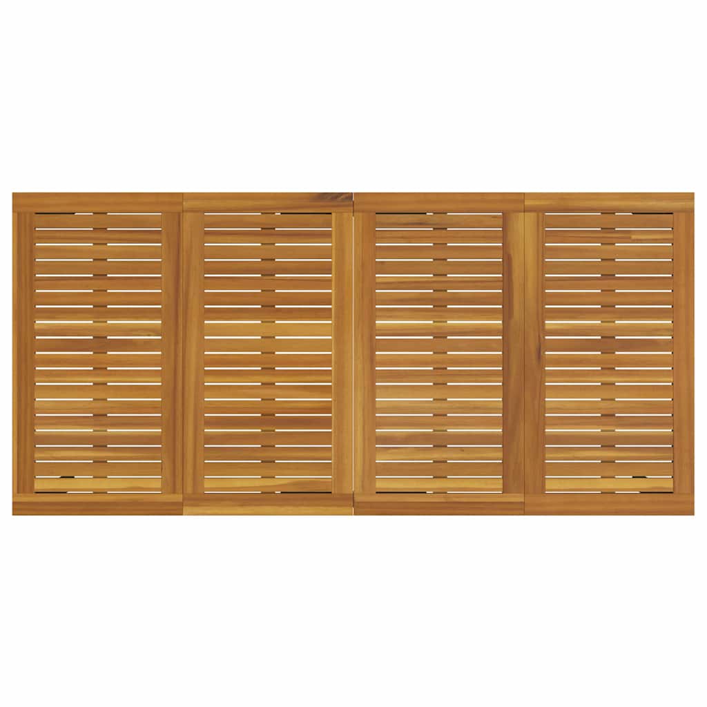 Udendørs borde Naturfarvet og sort 200 x 90 x 75 cm
