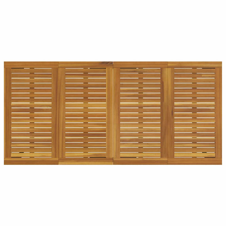 Udendørs borde Naturfarvet og sort 200 x 90 x 75 cm