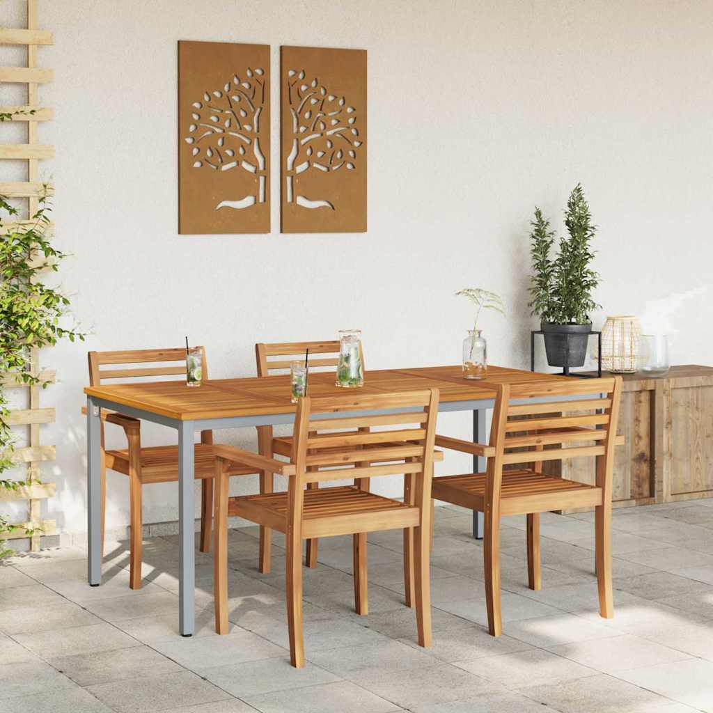 Udendørs borde Naturlig og Grå 180 x 90 x 75 cm