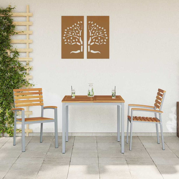 Have Stol 2 pcs Brun 56 x 57 x 87cm Massivt akacietræ