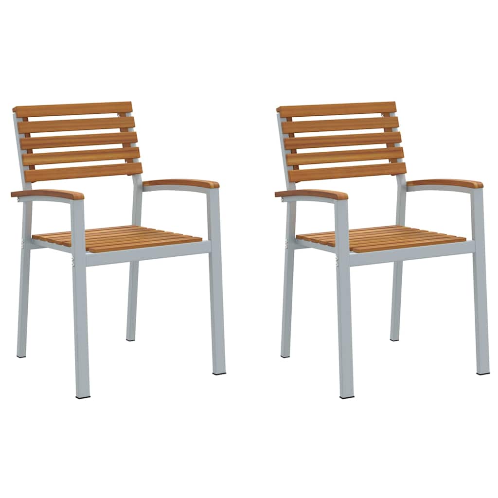 Have Stol 2 pcs Brun 56 x 57 x 87cm Massivt akacietræ
