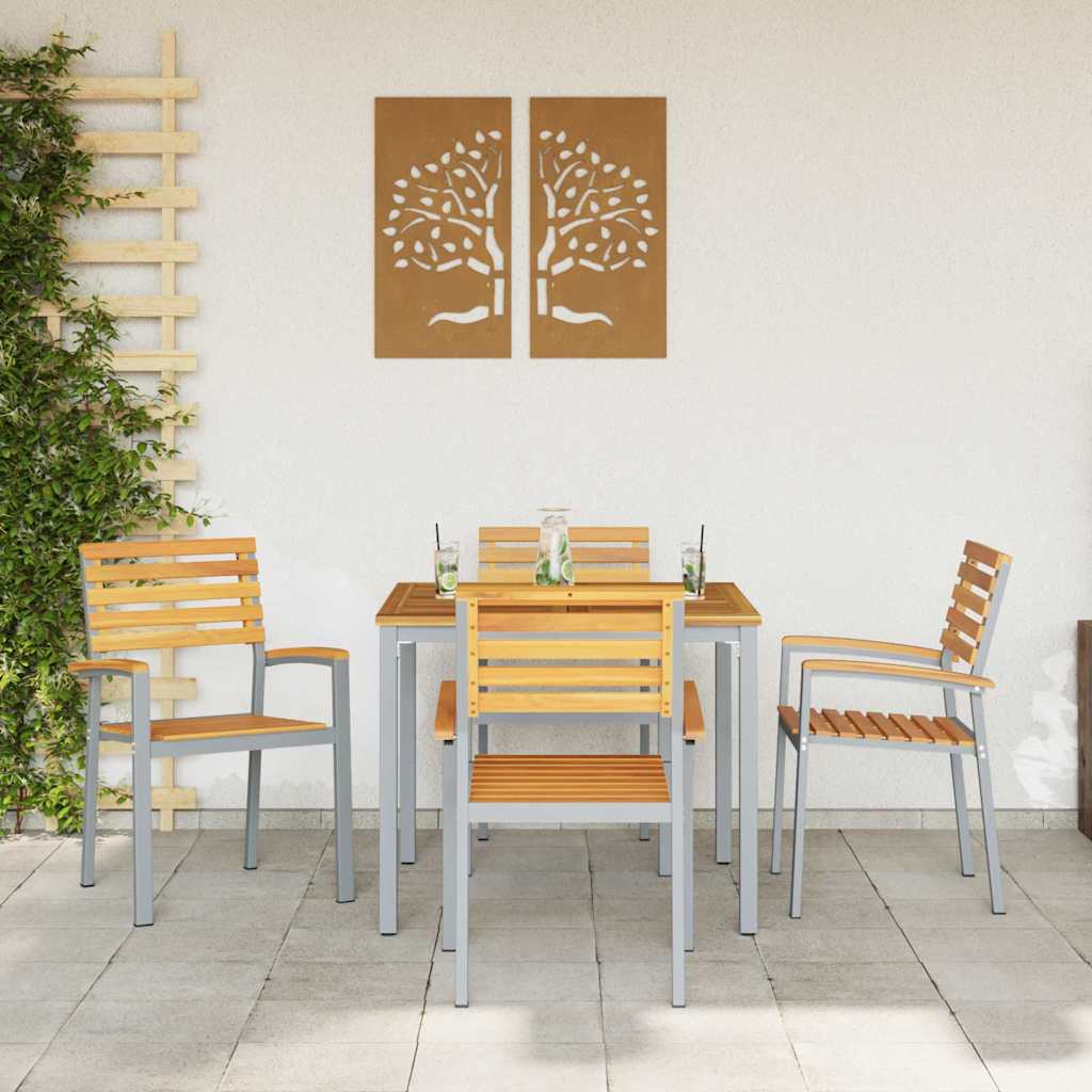 Have Stol 4 pcs Brun 56 x 57 x 87cm Massivt akacietræ